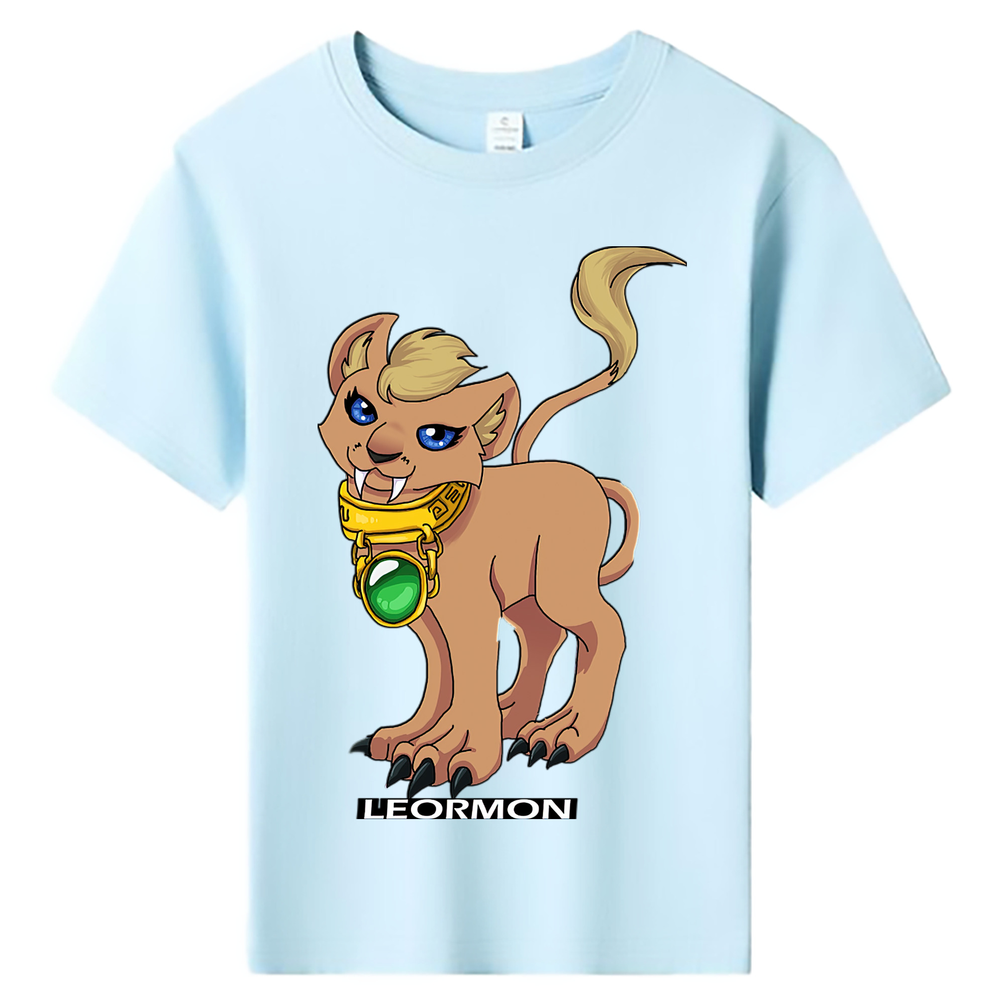 （画像用） Digimon デジタルモンスター/デジモン 綿100％キッズTシャツ（フロントプリント）